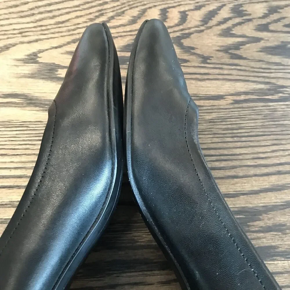 Paul Green Kami Black Soft Leather Block‎ Mid Heel Pointed Toe UK 5.5 US 8